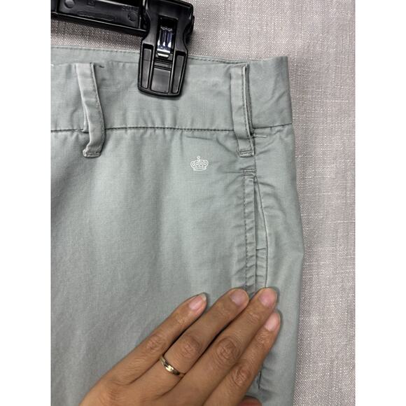 G1 Goods Paper Twill Pants Light Green Cotton Chino Raw-Hem Women's Size 10 - Picture 2 of 9